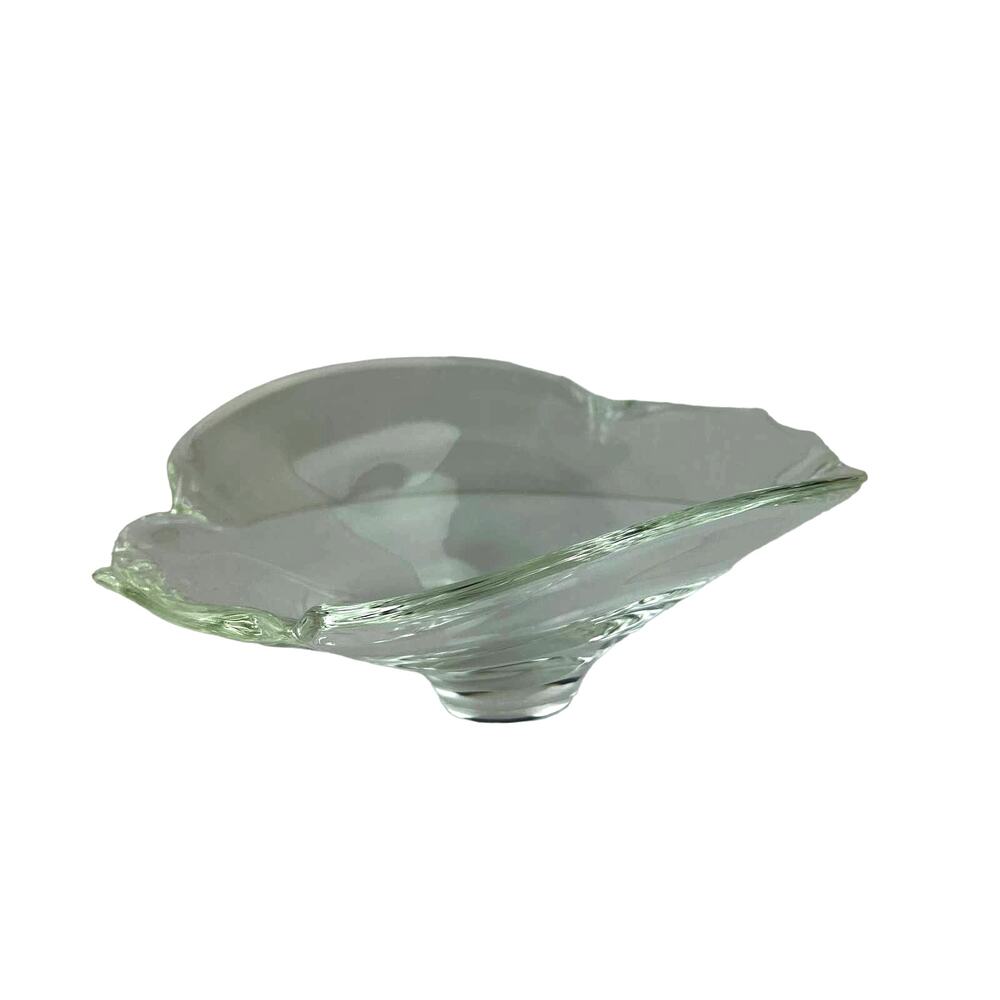 STEUBEN Large Signed Art Glass Bowl 9” Flower Leaf CALYX Bowl POLLARD
